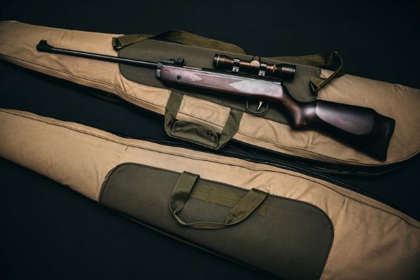 Shotgun with scope and bag