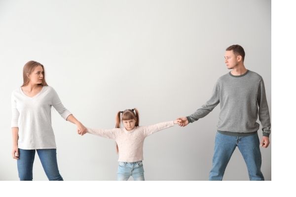 Divorced Parents Arguing about Child Custody
