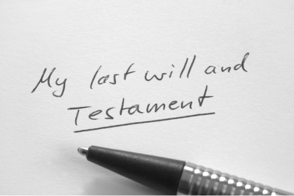My last will and Testament, handwritten