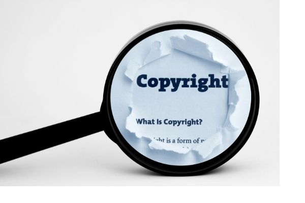 Magnify glass with copyright
