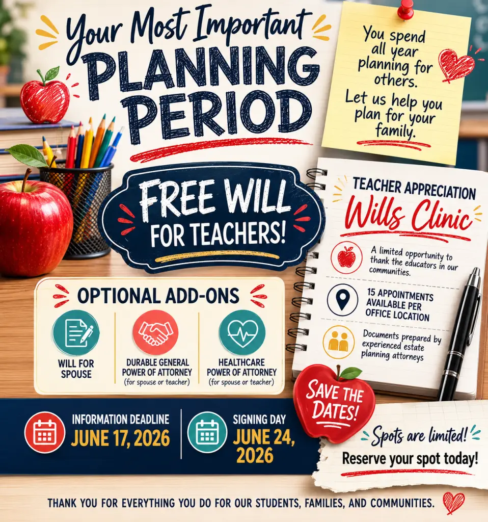 Free Wills for Teachers Clinic